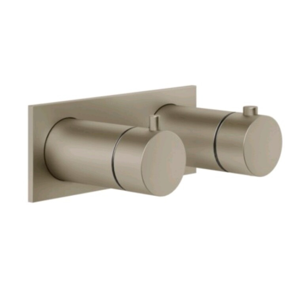 Смеситель для душа, Gessi, Anello, на 2 потребителя, цвет-Finox Brushed Nickel