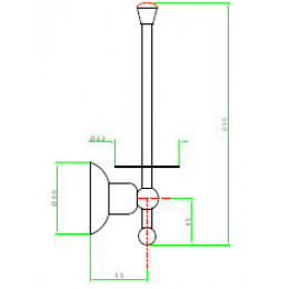Держатель запасного рулона бумаги, Nicolazzi, Cristallo Di Rocca, вертикальный, шгв 69*55*235, цвет-Antique Gold