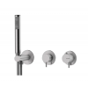 Смеситель для душа, Bossini, Nobu, на 2 потребителя, цвет-сталь матовая