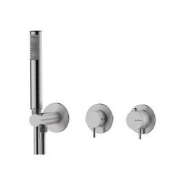 Смеситель для душа, Bossini, Nobu, на 2 потребителя, цвет-сталь матовая
