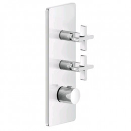 Смеситель для душа, Gessi, Inciso Bath&Shower, на 2 потребителя, цвет-хром