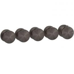 Смеситель для душа, Gessi, Origini, на 4 потребителя, цвет-Black Metal Brushed PVD