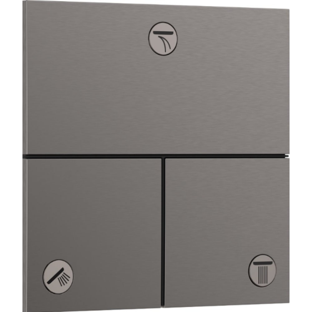 Вентиль, Hansgrohe, ShowerSelect Comfort E, переключающий (дивертор), цвет-хром черный шлифованный