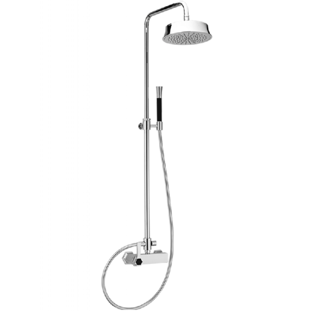 Душевая стойка, Cisal, Chérie, цвет-Chrome/Night Black