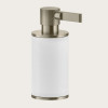 Дозатор для жидкого мыла, Gessi, Inciso, шгв 75*118*191, цвет дозатора-Finox Brushed Nickel/белый