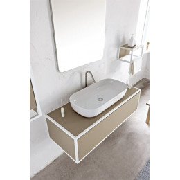 Раковина, Scarabeo, Glam, шгв 760*390*140, отверстия для смесителя-отсутствуют, цвет-белый