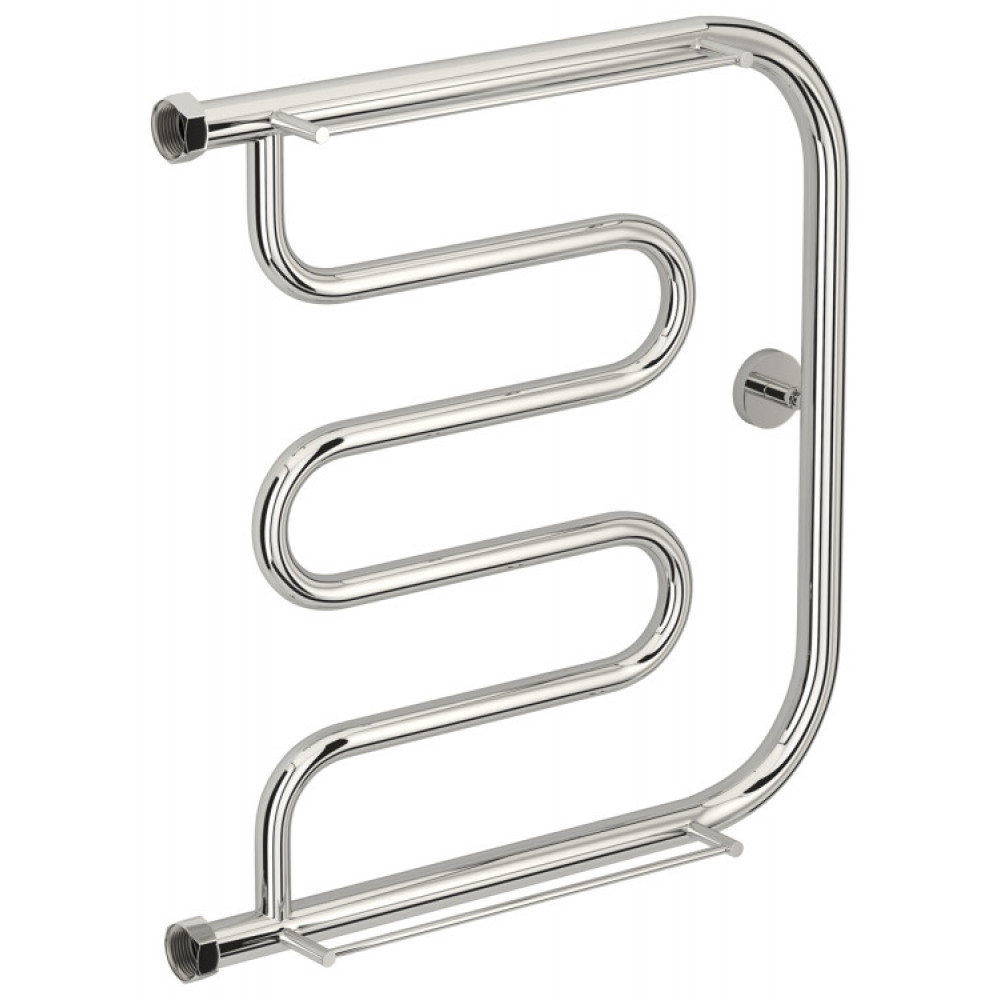 Полотенцесушитель, Сунержа, Лира+, c 2 полками, шгв 510*105-125*536, цвет-сталь (без покрытия)