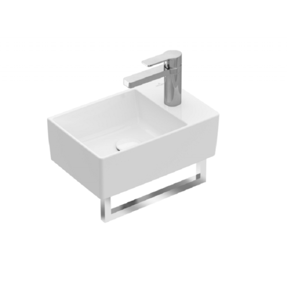 Раковина, Villeroy&Boch, Memento 2.0, шгв 400*260*135, отверстия для смесителя-1, цвет-альпийский белый