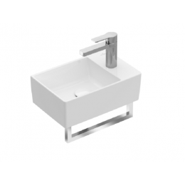 Раковина, Villeroy&Boch, Memento 2.0, шгв 400*260*135, отверстия для смесителя-1, цвет-альпийский белый