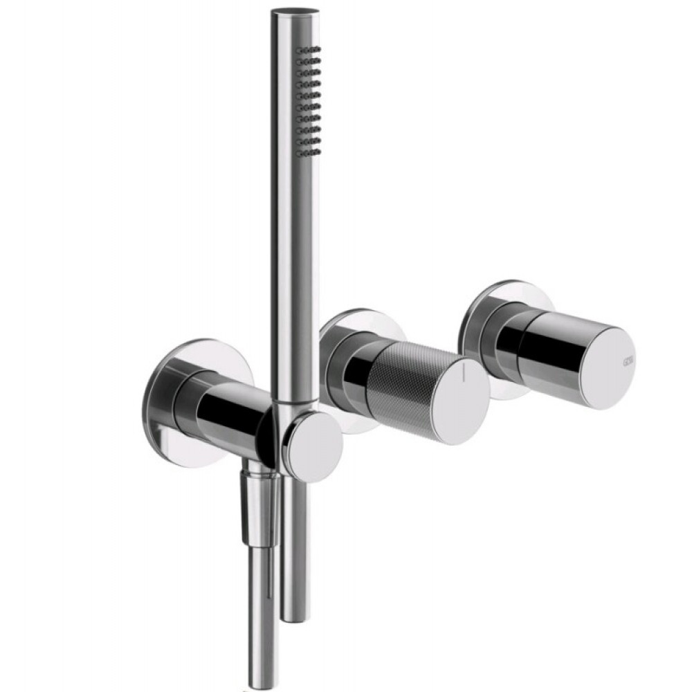 Смеситель для душа, Gessi, Habito Diamantato, на 2 потребителя, цвет-хром