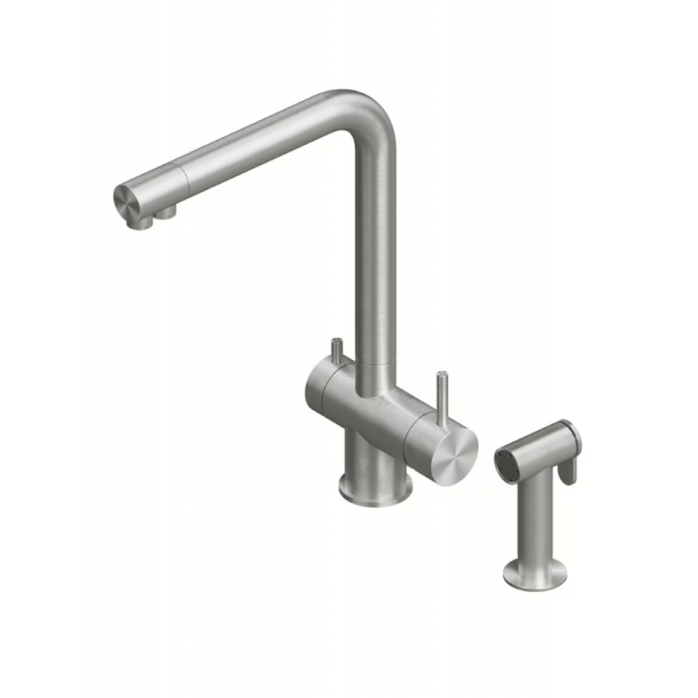 Смеситель для кухни, Quadro design, Idealaqua Inox, цвет-золото светлое (Light Gold)