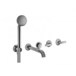 Смеситель для ванны и душа, Fantini, Icona Deco, цвет-Matt Gun Metal PVD