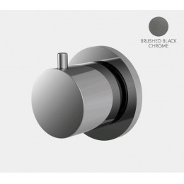 Вентиль, Fima Carlo Frattini, Flo', переключающий (дивертор), 1/2", цвет-хром чёрный брашированный