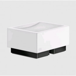 Мыльница, Gessi, Rettangolo, шгв 105*85*56.5, цвет-белый/Black Metal PVD