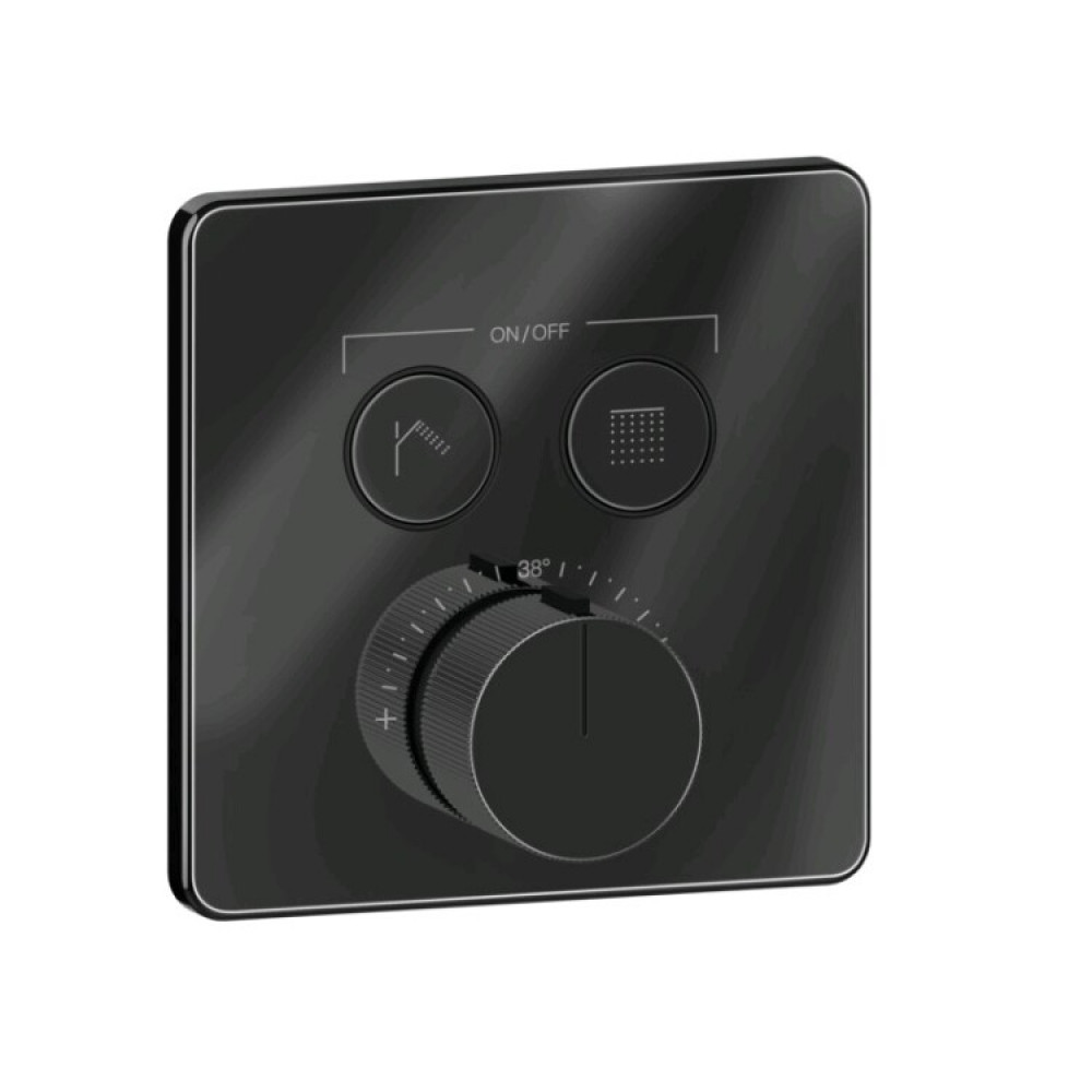 Смеситель для душа, Gessi, HI-FI Comfort, на 2 потребителя, цвет-Black Metal PVD