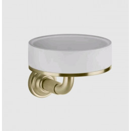 Мыльница, Gessi, VENTI20, шгв 115*135*90, цвет-белый/Brushed Brass PVD