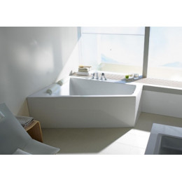 Гидромассажная ванна, Duravit, Paiova, шгв 1700*1300*460, струйная система, цвет ванный-белый, цвет панели-дуб антрацит