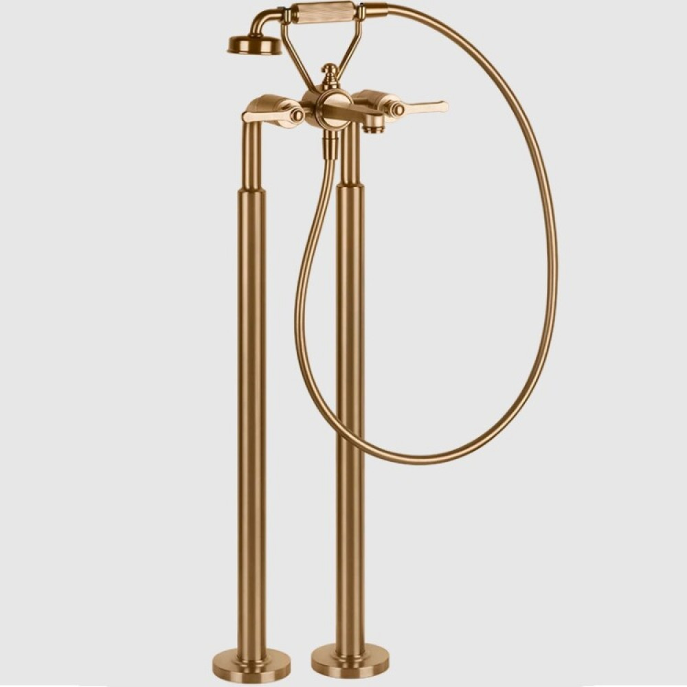 Смеситель для ванны и душа, Gessi, VENTI20, цвет-Warm Bronze Brushed PVD