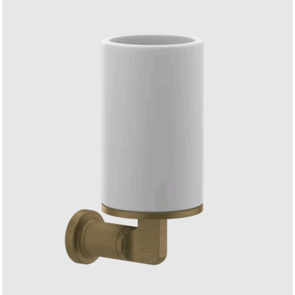 Стакан, Gessi, Inciso, шгв 75*105*176, цвет-белый/Antique Brass