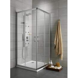 Душевая кабина, Radaway, Premium Plus C, шгв 1000*1000*1900, петли-универсальные (слева или справа), хром, цвет стекл-прозрачный, Easy Clean