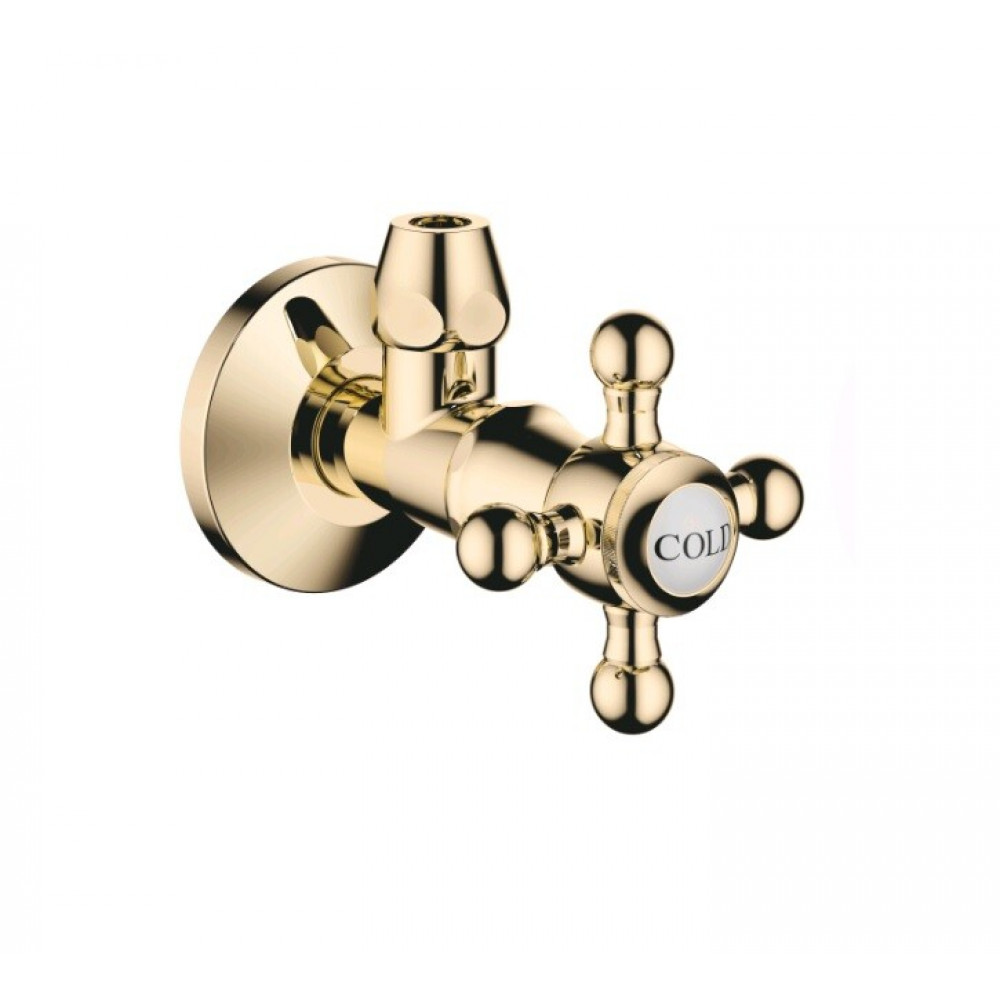 Вентиль, Dornbracht, Madison, угловой, 1/2", GOLD, цвет-латунь (Brass, Polished Brass)