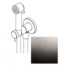 Гигиенический душ, Ritmonio, Brass, цвет-Brushed Black Chrome