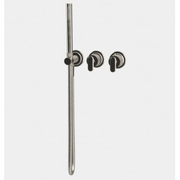 Смеситель для душа, Fima Carlo Frattini, Park Lane, на 2 потребителя, цвет-никель брашированный