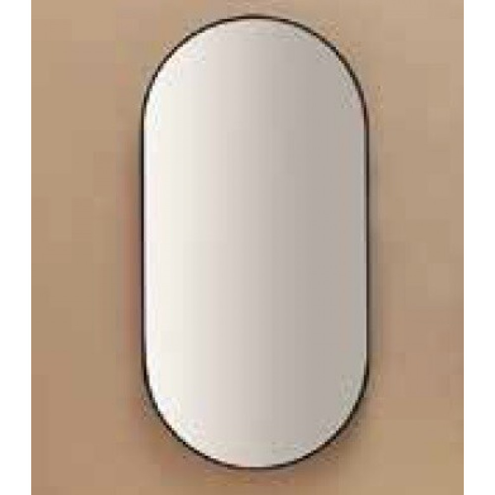 Зеркало, Globo, OPI-MIRRORS, овальное, шгв 900*25*450, без подсветки, цвет рамы-черный