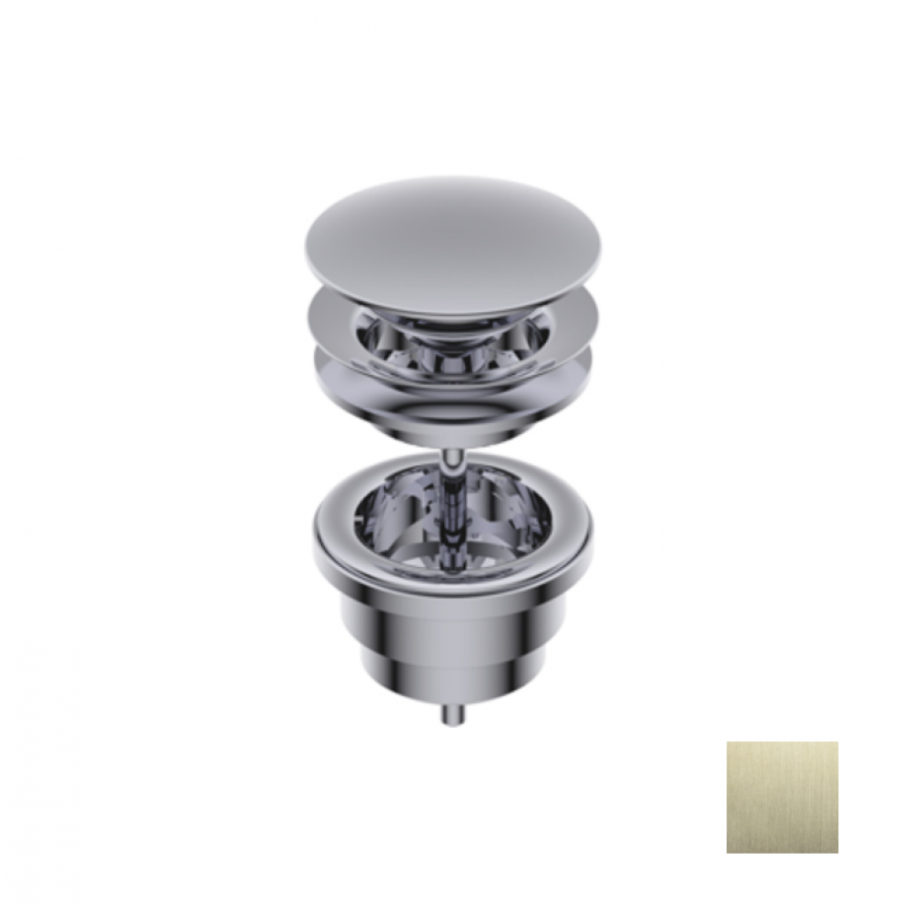 Донный клапан, Ritmonio, для раковин, 1 1/4", цвет-Brushed champagne PVD