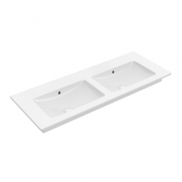 Раковина, Villeroy&Boch, Venticello, двойная, шгв 1300*500*120, отверстия для смесителя-отсутствуют, цвет-альпийский белый