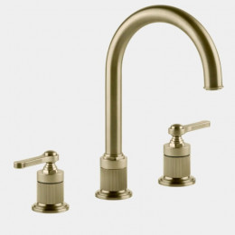 Смеситель для раковины, Gessi, VENTI20, цвет-Brushed Brass PVD