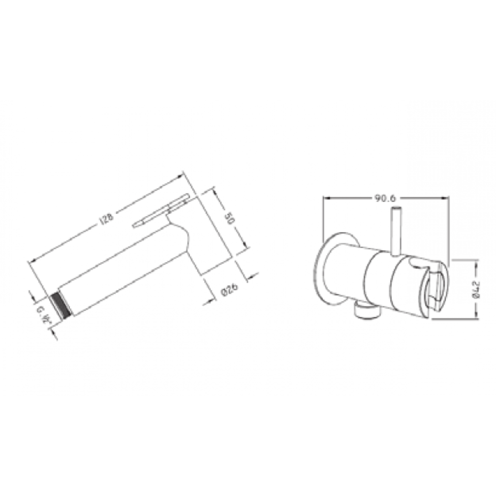 Гигиенический душ, Nicolazzi, Doccia, цвет-золото (Gold, Polished Gold)