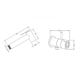 Гигиенический душ, Nicolazzi, Doccia, цвет-золото (Gold, Polished Gold)