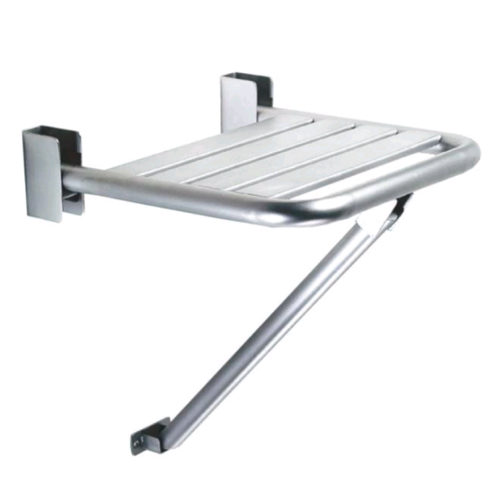 Сиденье для душа, Nofer, шгв 450*346*410, цвет-сталь матовая (Steel Matt)