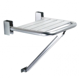 Сиденье для душа, Nofer, шгв 450*346*410, цвет-сталь матовая (Steel Matt)