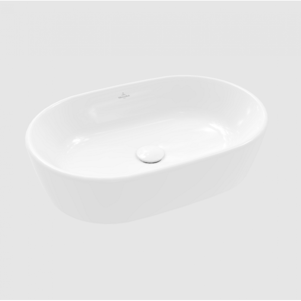 Раковина, Villeroy&Boch, Architectura, шгв 600*400*155, отверстия для смесителя-отсутствуют, CeramicPlus, цвет-альпийский белый