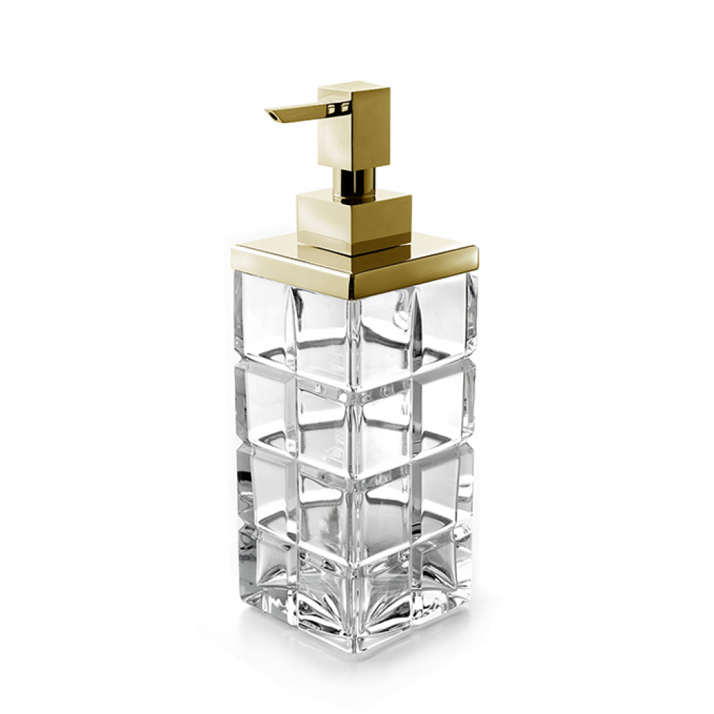 Дозатор для жидкого мыла, 3SC, Palace, шгв 75*75*230, цвет дозатора-золото