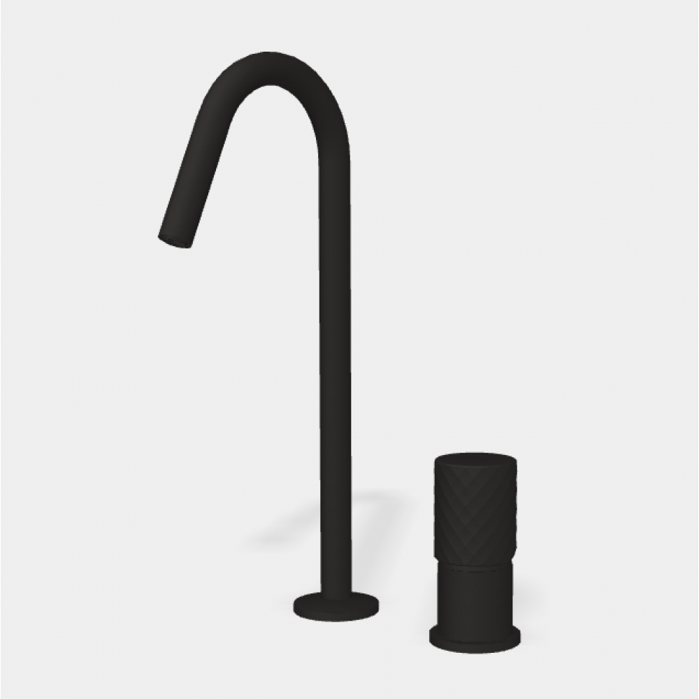 Смеситель для раковины, Fima Carlo Frattini, Spillo Tech, X COLLECTION, цвет-черный матовый