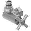 Вентиль, Сунержа, 3D, G 1/2" НР х G 3/4" НГ, левый, крест, цвет-сатин