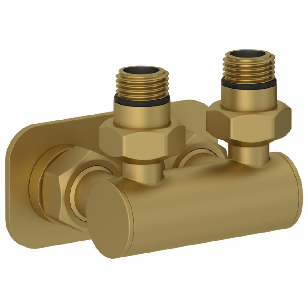 Модуль, Сунержа, угловой EU50,  для водяных полотенцесушителей, цвет-золото матовое