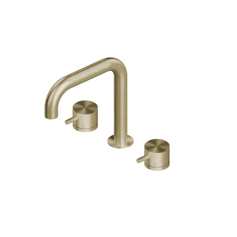 Смеситель для раковины, Quadro design, Source, цвет-золото светлое (Light Gold)