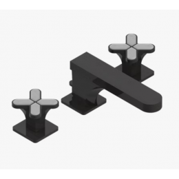 Смеситель для раковины, THG, Profil Lalique clear crystal with lever, цвет-Black ceram