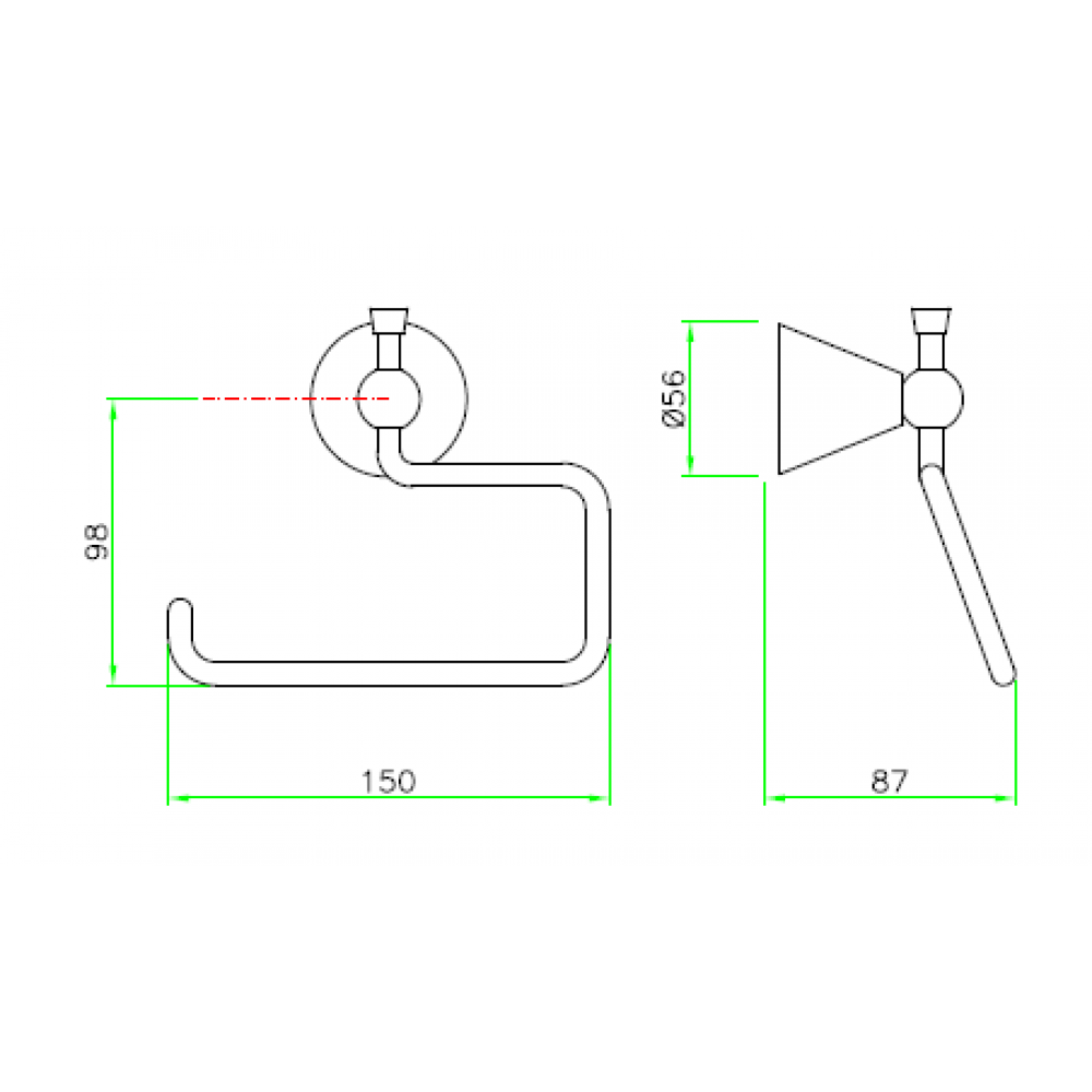 Бумагодержатель, Nicolazzi, шгв 150*87*126, цвет-хром