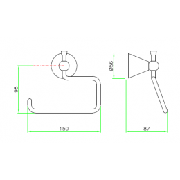 Бумагодержатель, Nicolazzi, шгв 150*87*126, цвет-хром