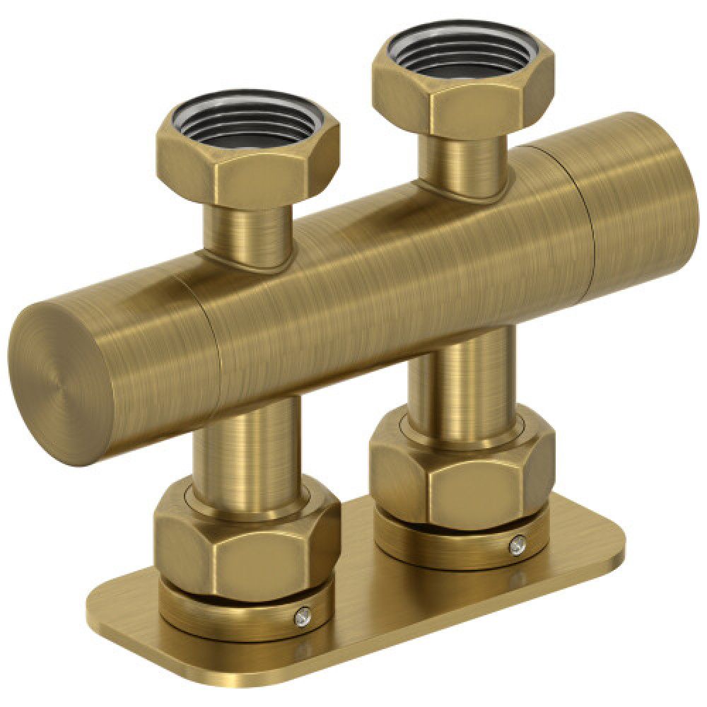 Вентиль, Сунержа, EU50, шгв 136*50*99, 2 х НГ G 3/4" / 2 х НГ G 3/4", прямой, цвет-латунь состаренная