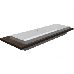 Раковина, Scarabeo, Teorema 2.0, шгв 1200*360*170, отверстия для смесителя-отсутствуют, цвет-белый