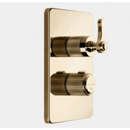 Смеситель для душа, Gessi, VENTI20, на 3 потребителя, цвет-Warm Bronze PVD