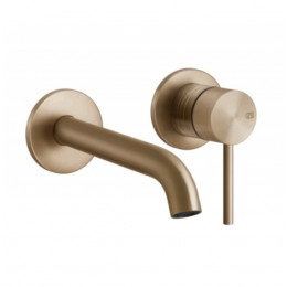 Смеситель для раковины, Gessi, 316 Trame, цвет-Warm Bronze Brushed PVD