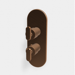 Смеситель для душа, Fima Carlo Frattini, Park Lane, на 2/3 потребителя, цвет-бронза брашированная янтарная