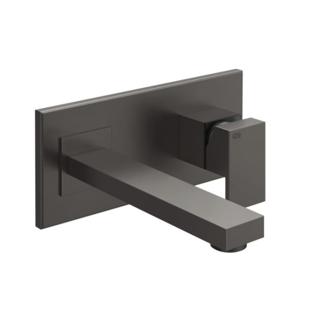 Смеситель для раковины, Gessi, Rettangolo, цвет-Black Metal Brushed PVD